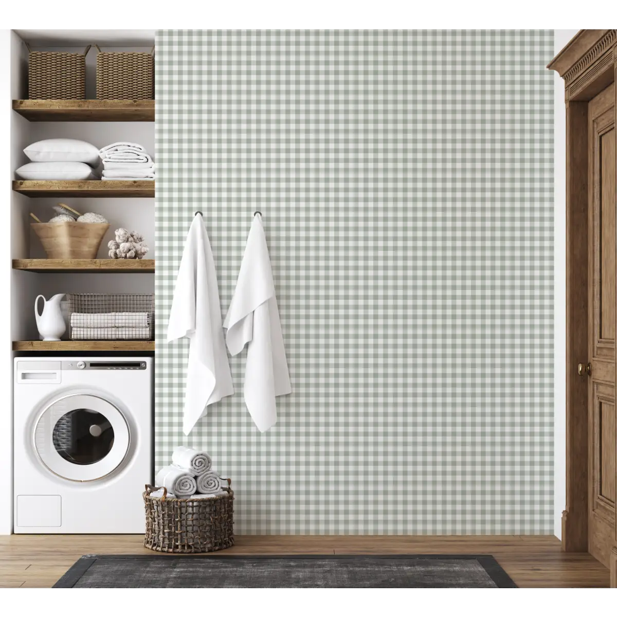 Emerson Wallpaper - Gingham Colors - by Rose Lindo - Loomwell Home Goods