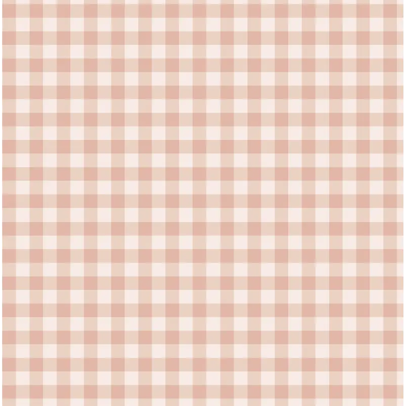 Emerson Wallpaper - Gingham Colors - by Rose Lindo - Sample 1 foot by 1 foot / Pink - Loomwell Home Goods