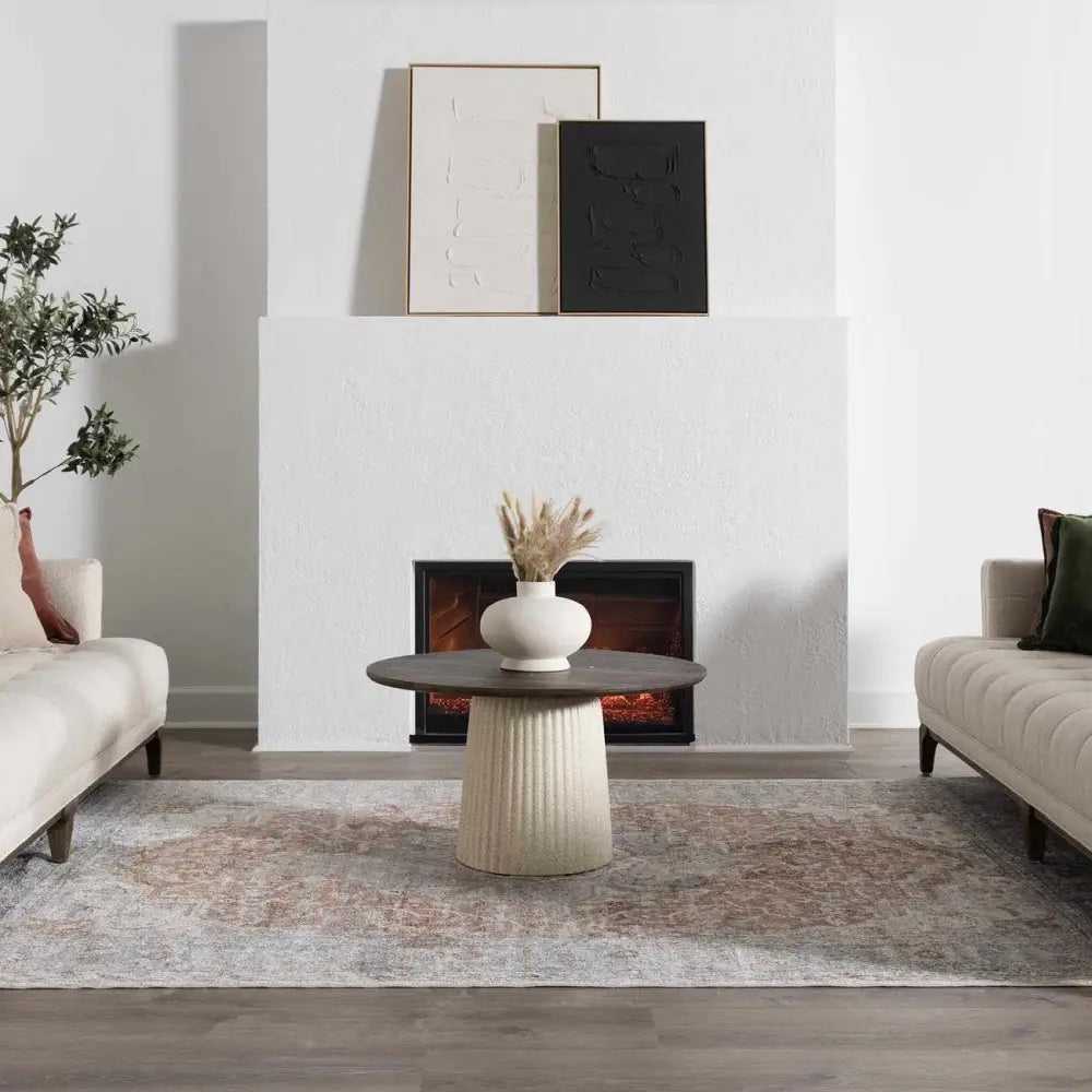 Emke Cream Washable Area Rug - Boutique Rugs