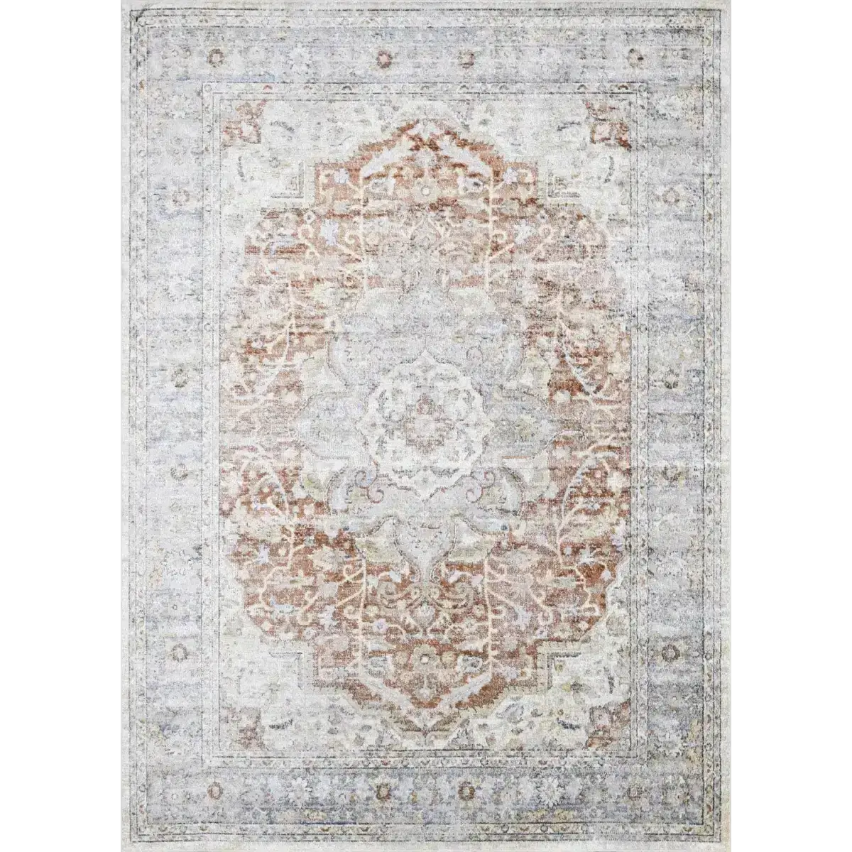 Emke Cream Washable Area Rug - Boutique Rugs