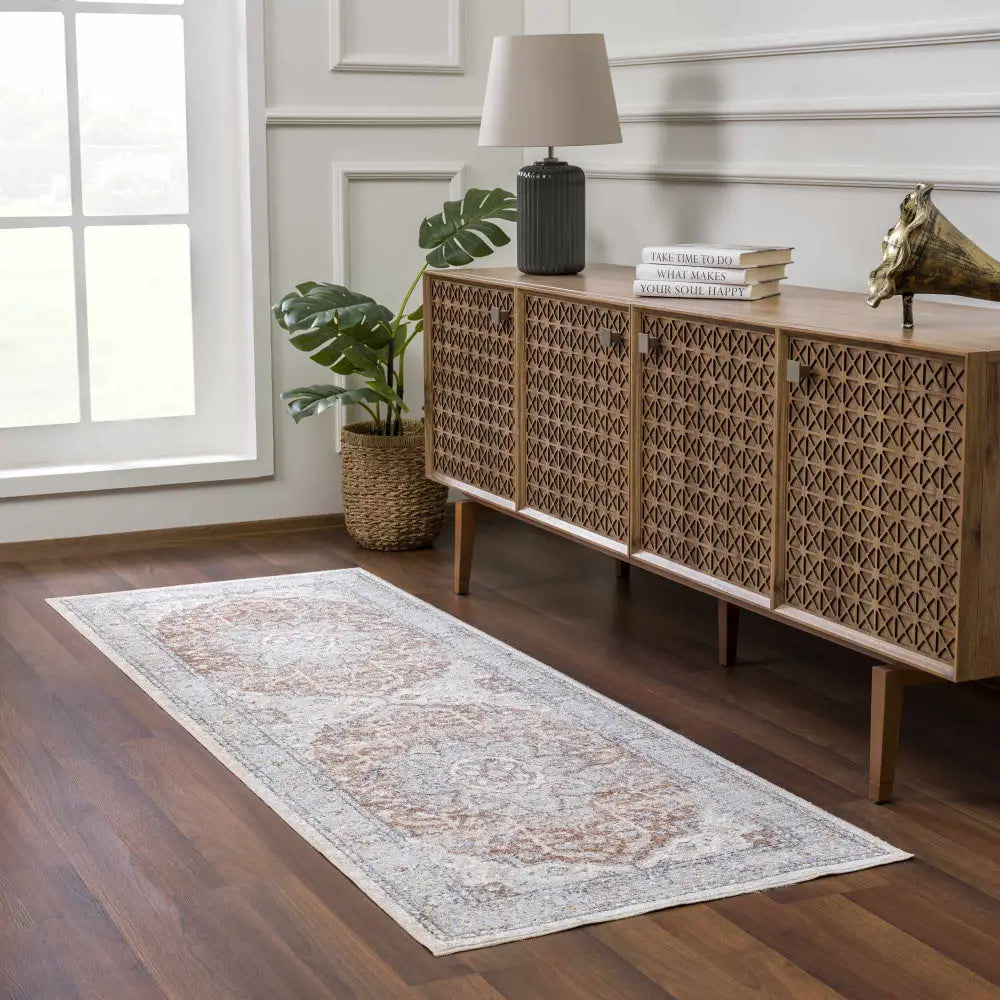Emke Cream Washable Area Rug - Boutique Rugs