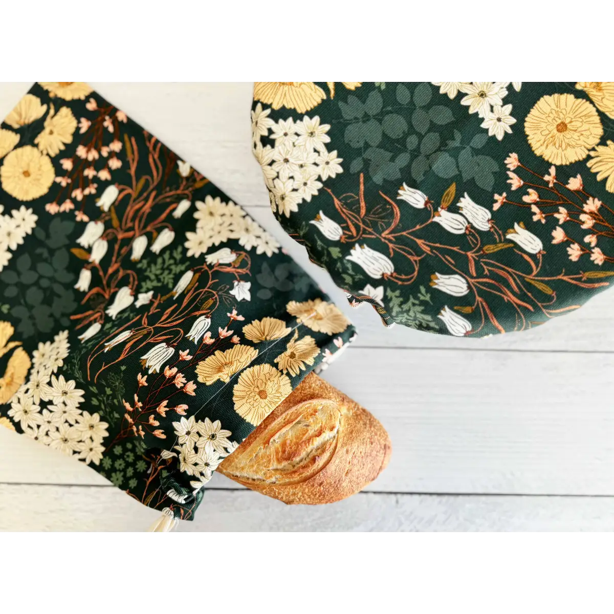 Bread Makers Set - Enchanted Garden - Bread Bag and Bowl Cover - Dot and Army