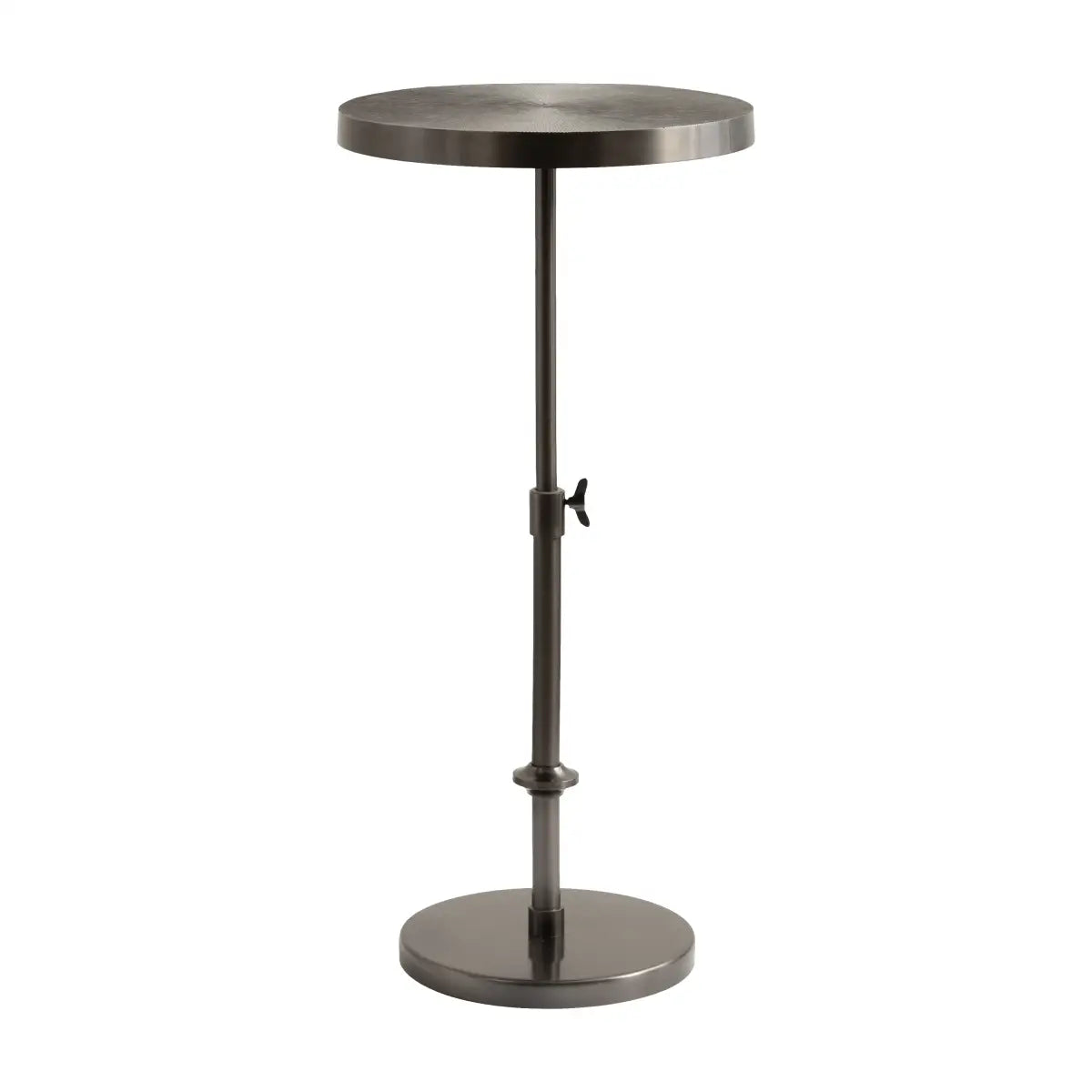 Engles Metal Accent Table and Plant Stand - Adjustable Embossed - kateandlaurel