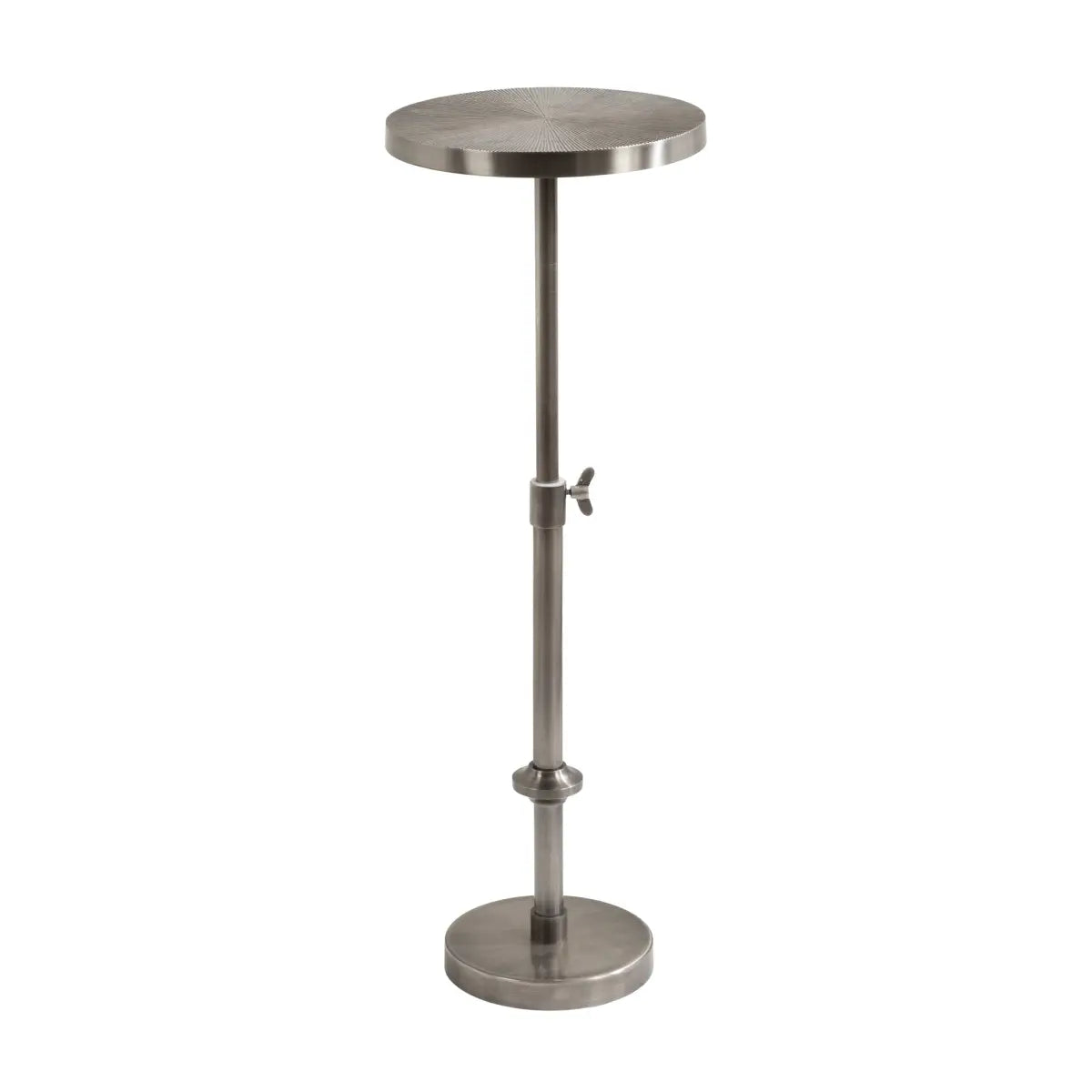 Engles Metal Accent Table and Plant Stand - Adjustable Embossed - kateandlaurel