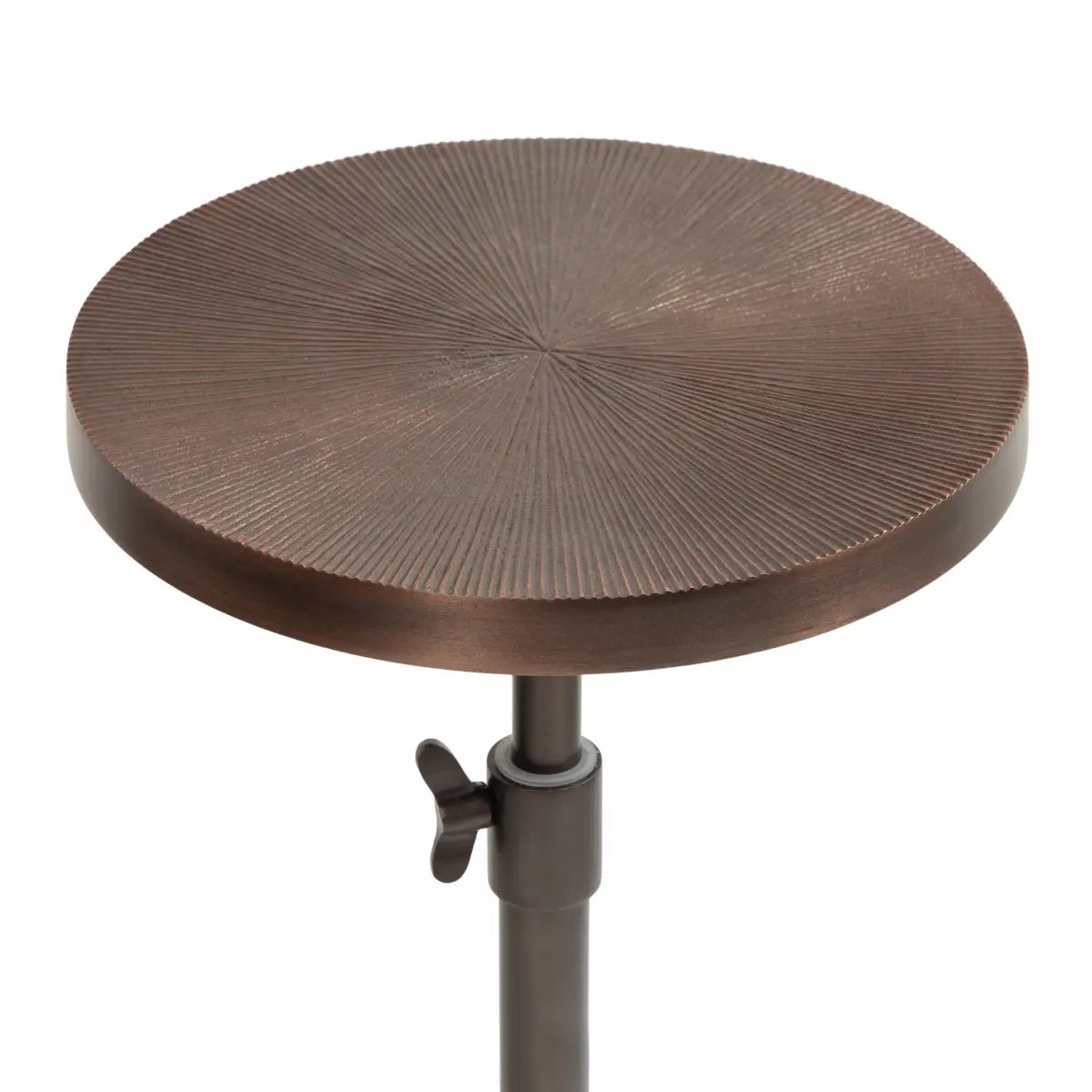 Engles Metal Accent Table and Plant Stand - Adjustable Embossed - kateandlaurel