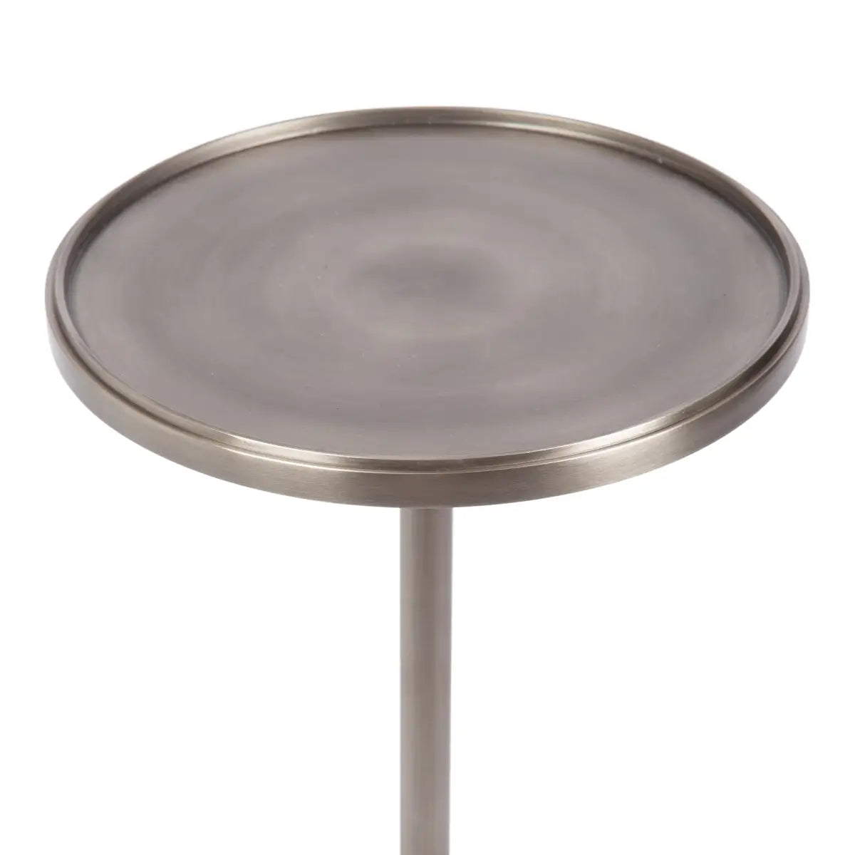 Engles Accent Table and Plant Stand - Adjustable Polished Metal - kateandlaurel