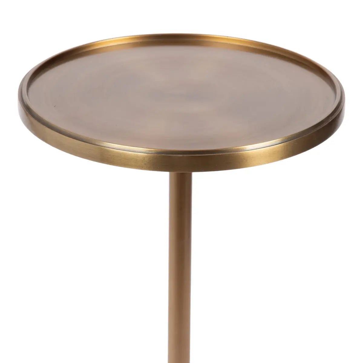 Engles Accent Table and Plant Stand - Adjustable Polished Metal - kateandlaurel