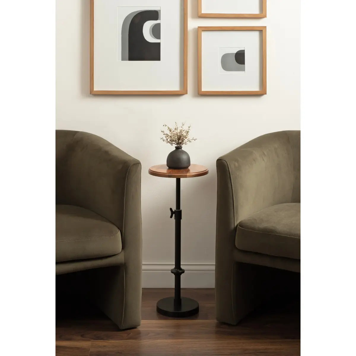 Engles Wood Table and Plant Stand - Adjustable - kateandlaurel