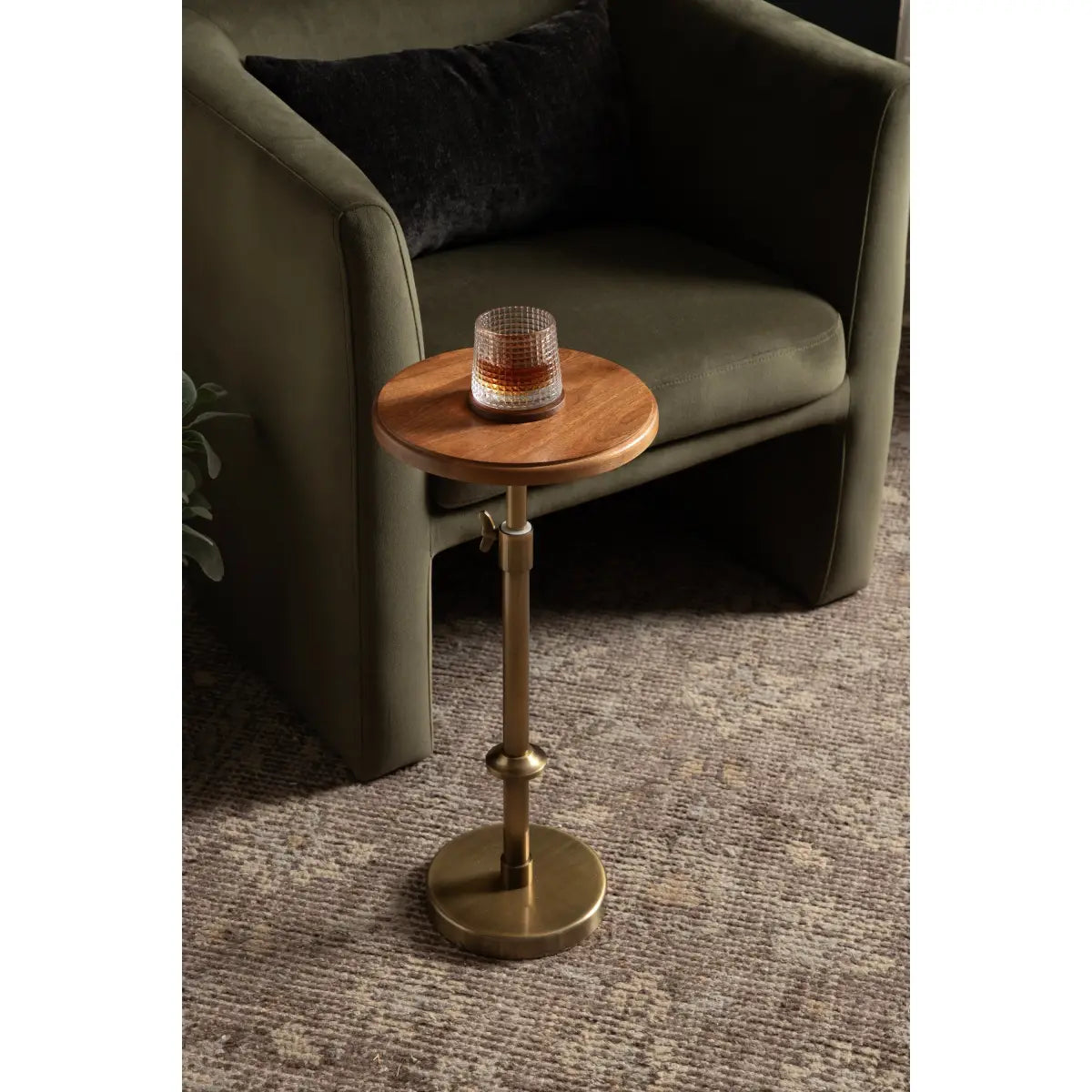 Engles Wood Table and Plant Stand - Adjustable - kateandlaurel