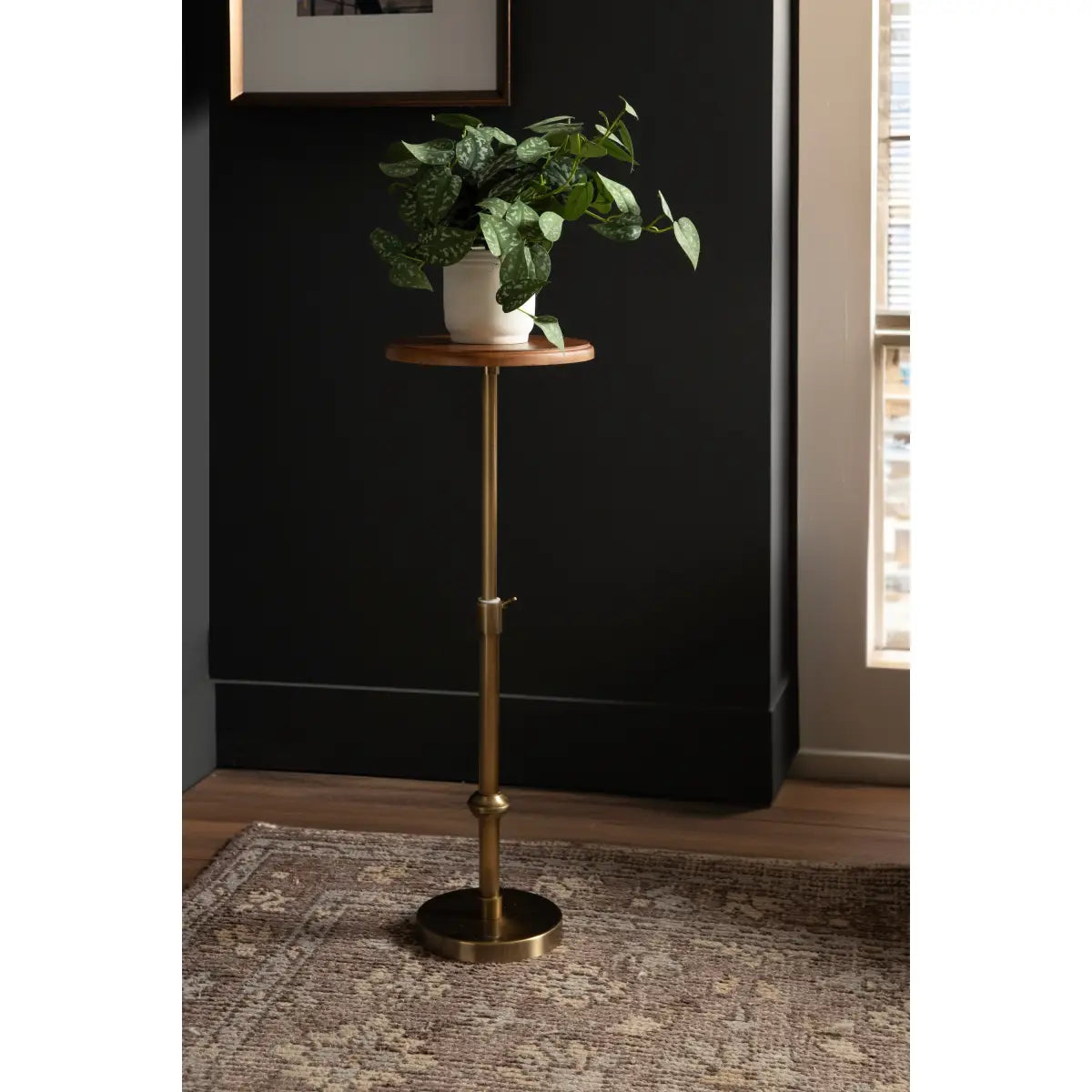 Engles Wood Table and Plant Stand - Adjustable - kateandlaurel
