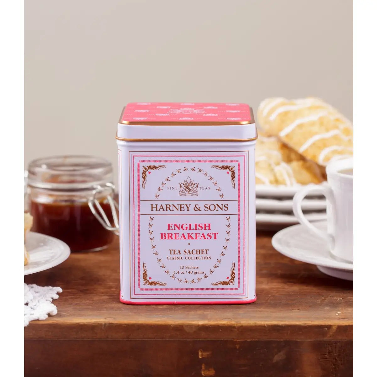 English Breakfast Tea - Classic Tin of 20 Sachets - Harney & Sons Fine Teas