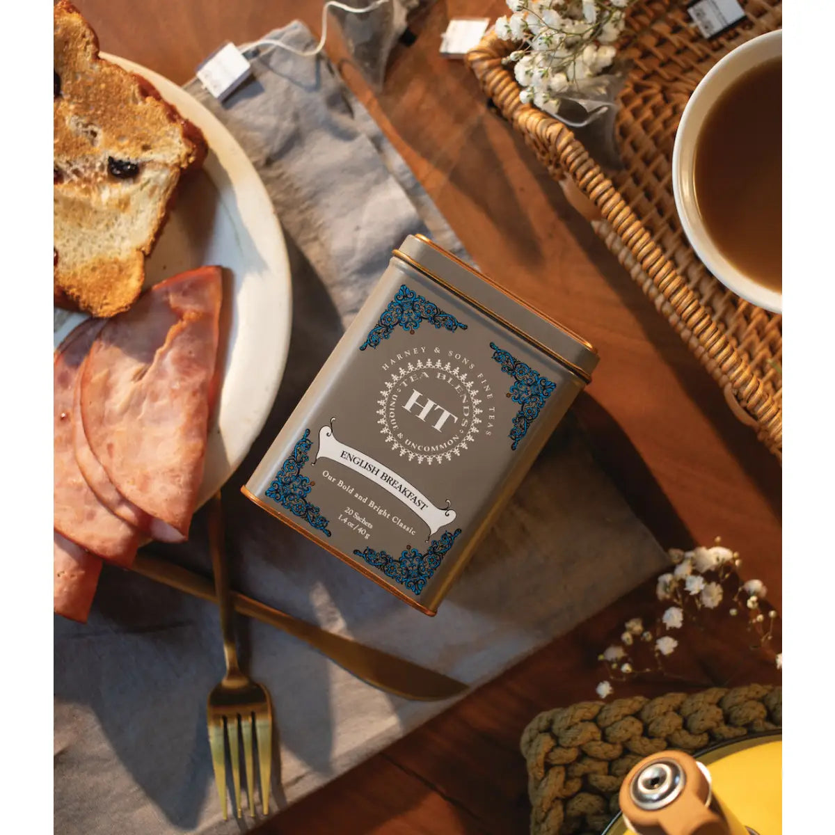 English Breakfast Tea - HT Tin of 20 Sachets - Sachets / Tin of 20 Sachets - Harney & Sons Fine Teas