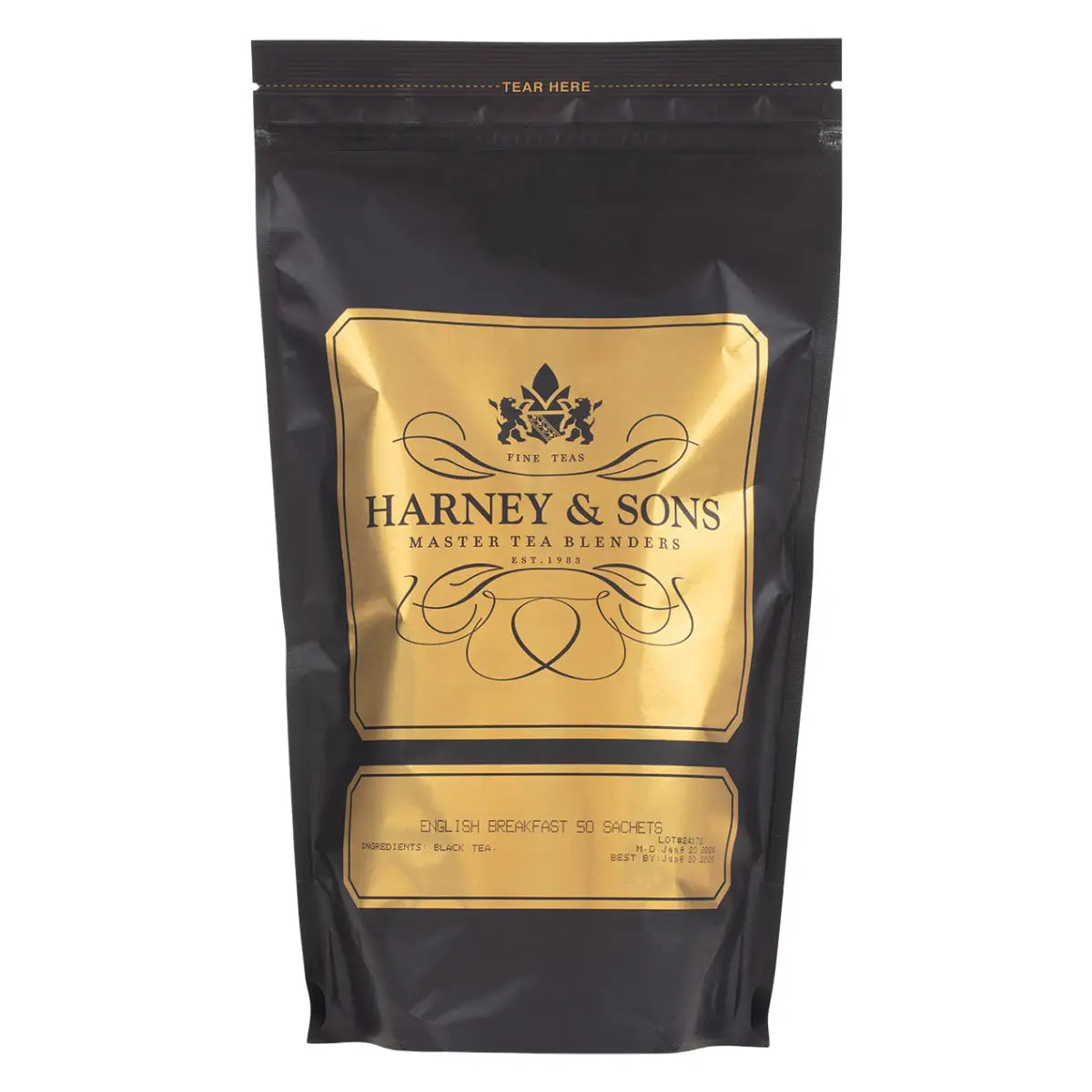 English Breakfast Tea - Sachets / Bag of 50 Sachets - Harney & Sons Fine Teas