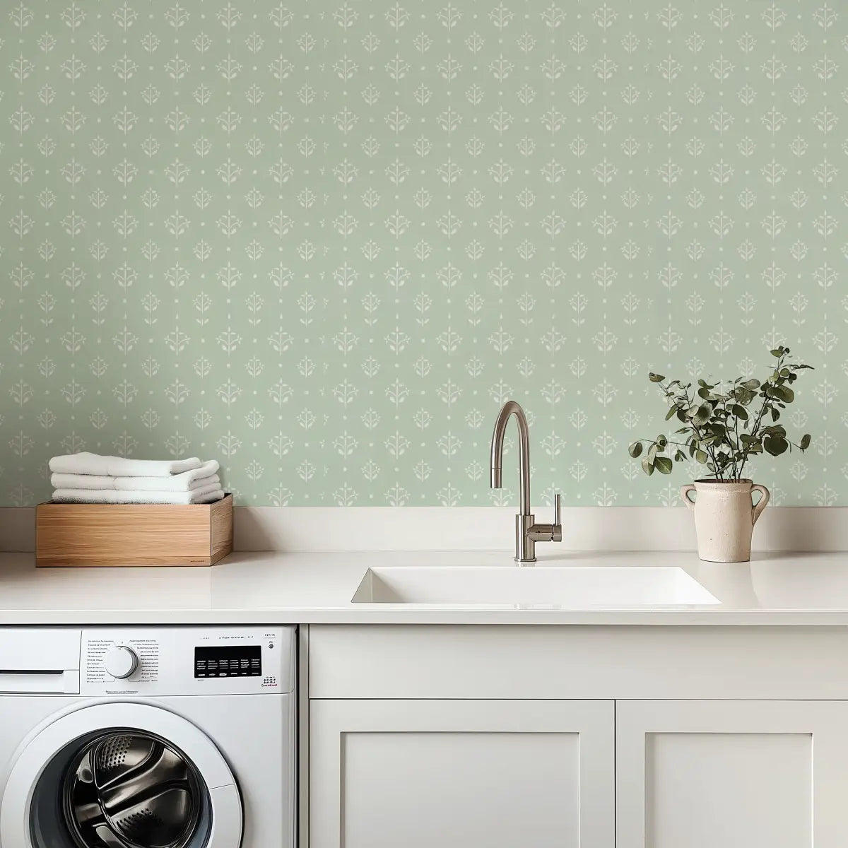 Esme Wallpaper - Pastel Floral Block Print - by Heights Design Studio - Loomwell Home Goods
