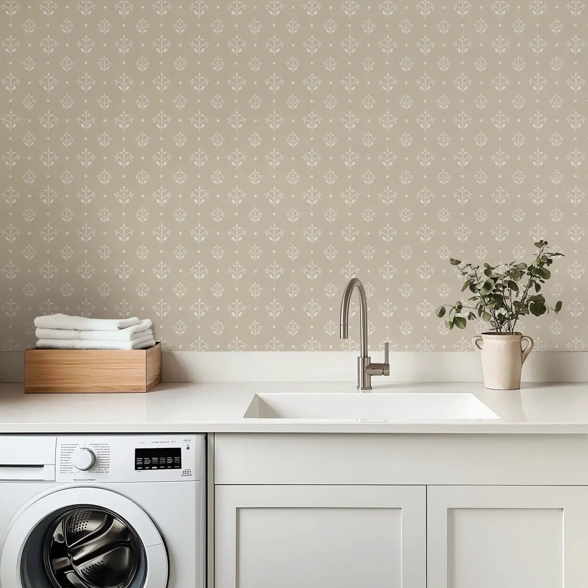 Esme Wallpaper - Pastel Floral Block Print - by Heights Design Studio - Loomwell Home Goods