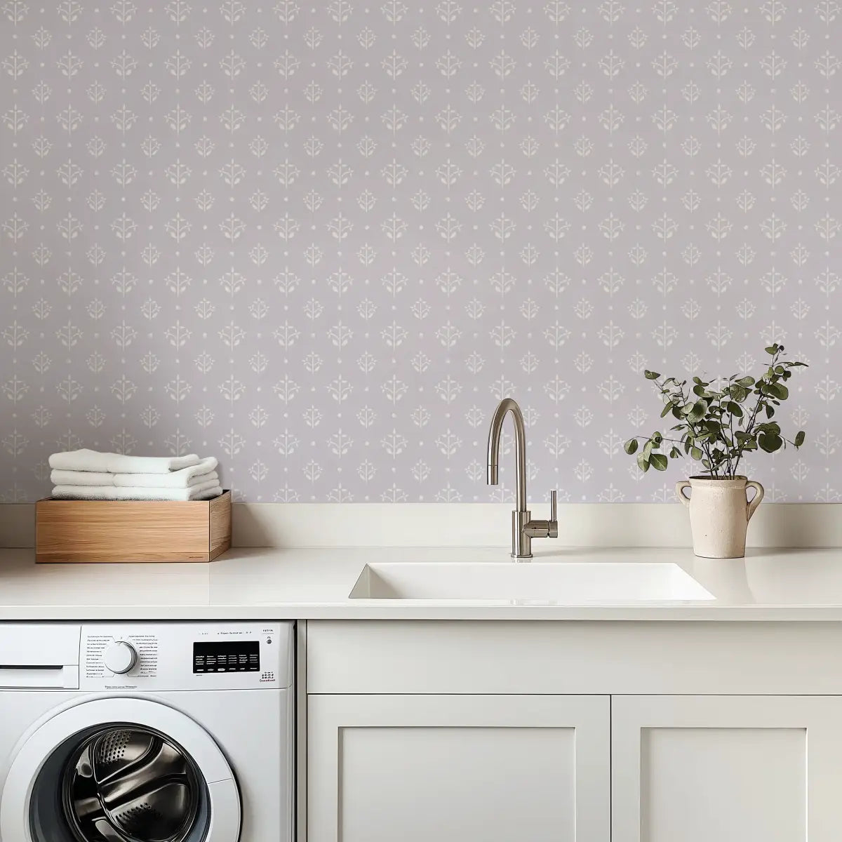 Esme Wallpaper - Pastel Floral Block Print - by Heights Design Studio - Loomwell Home Goods