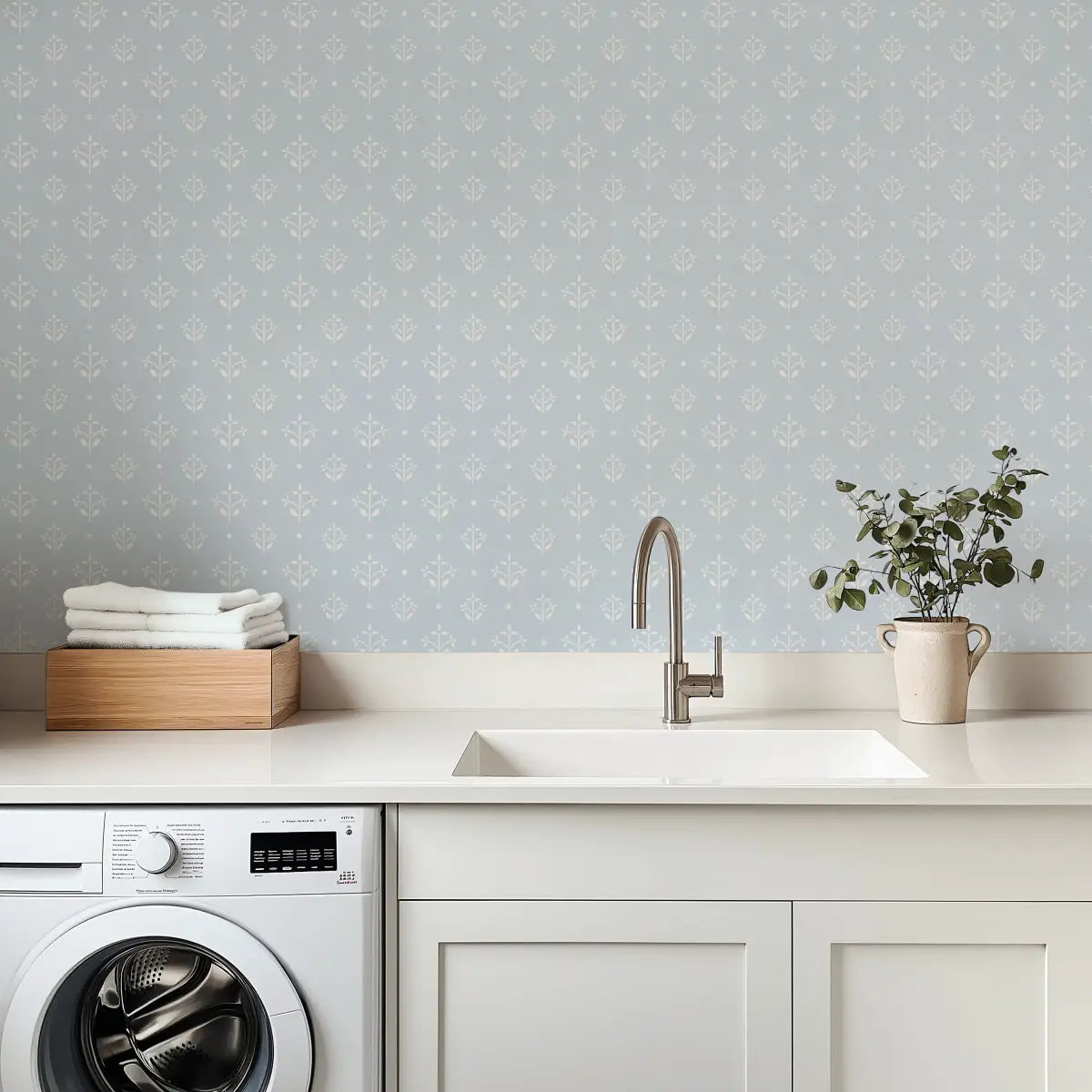 Esme Wallpaper - Pastel Floral Block Print - by Heights Design Studio - Loomwell Home Goods