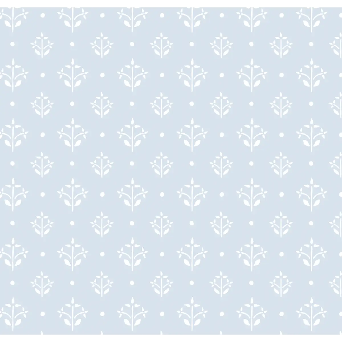 Esme Wallpaper - Pastel Floral Block Print - by Heights Design Studio - Sample 1 foot by 1 foot / Blue - Loomwell Home