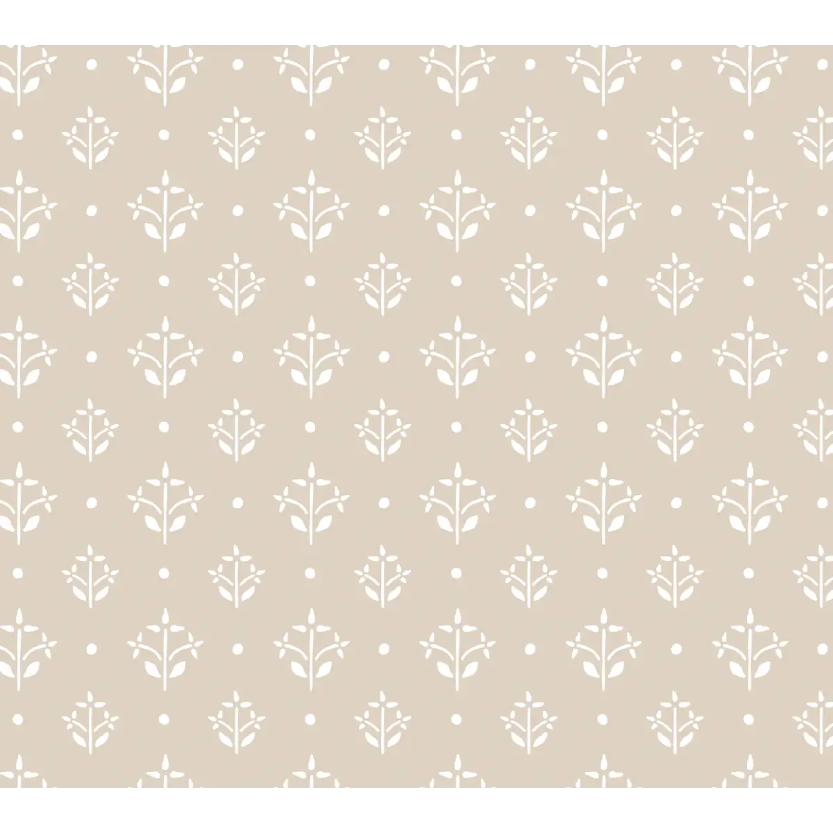 Esme Wallpaper - Pastel Floral Block Print - by Heights Design Studio - Sample 1 foot by 1 foot / Neutral - Loomwell
