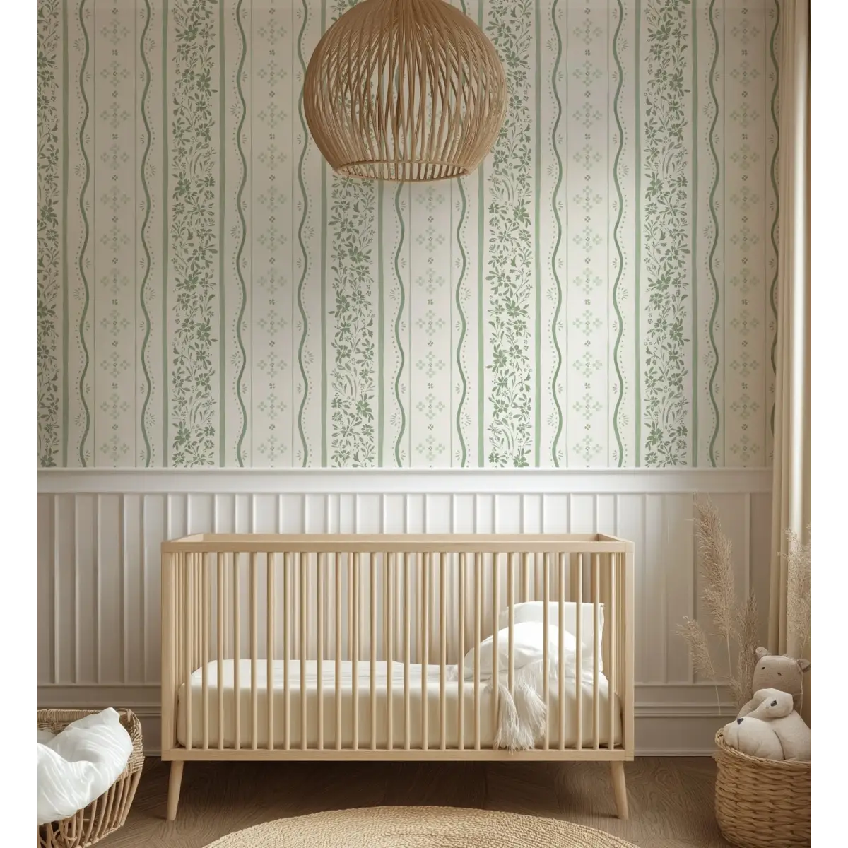 Este Wallpaper - Simple Cottage Stripe - by Hufton Studio - Loomwell Home Goods