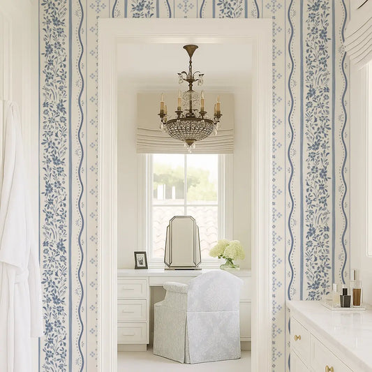 Este Wallpaper - Simple Cottage Stripe - by Hufton Studio - Loomwell Home Goods