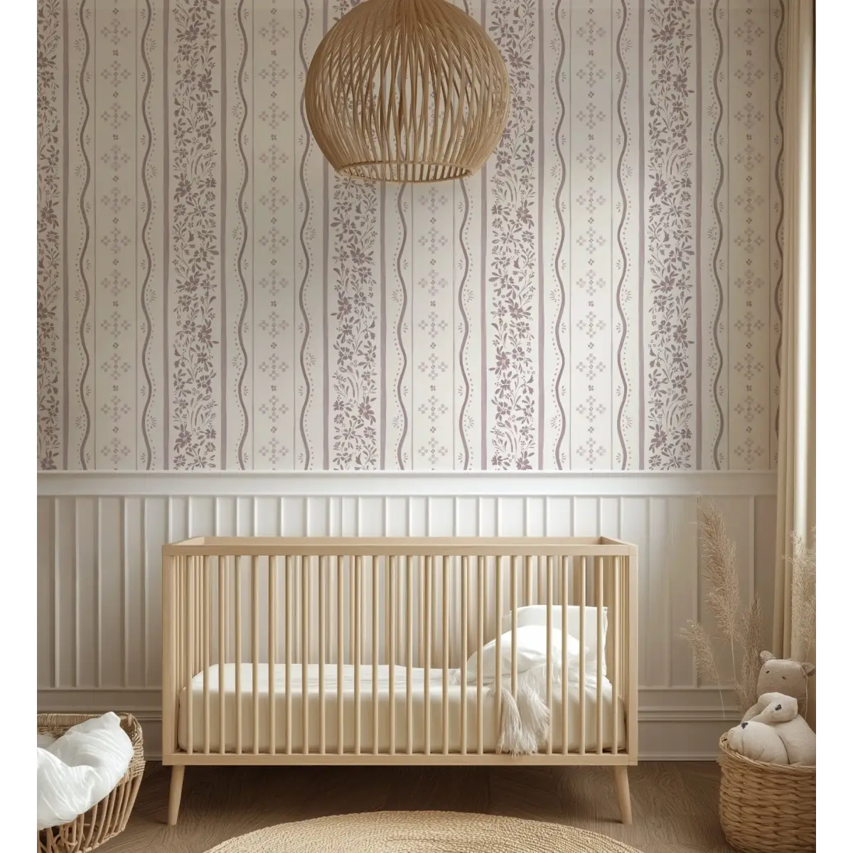 Este Wallpaper - Simple Cottage Stripe - by Hufton Studio - Loomwell Home Goods