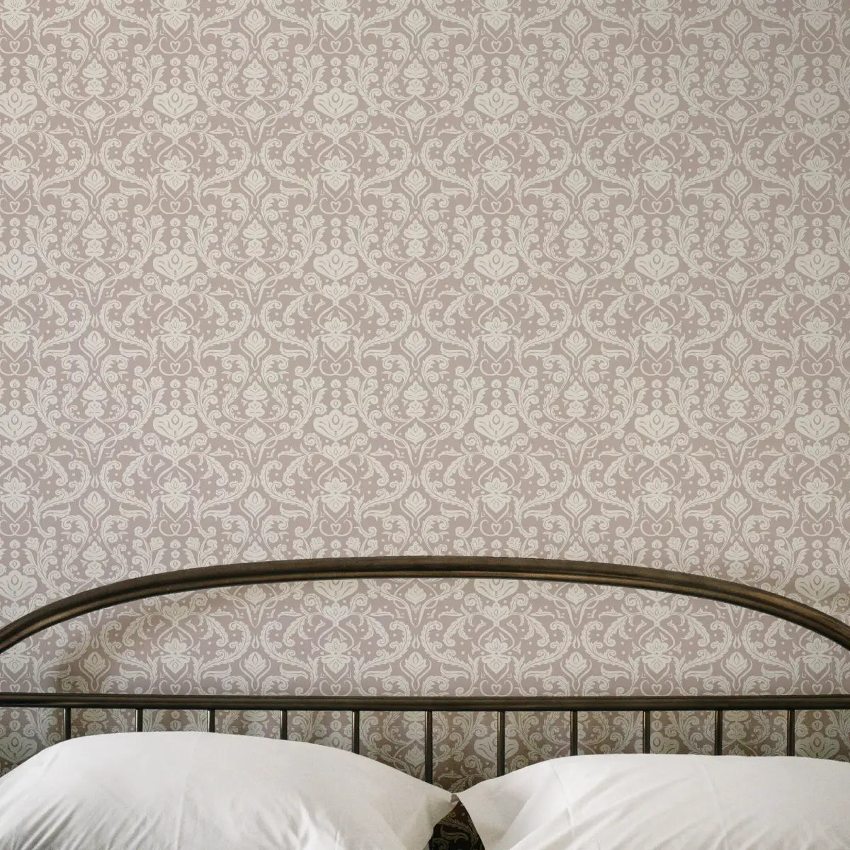 Estelle Wallpaper - Classic Leafy Scrollwork - by Lisee Ree - Loomwell Home Goods