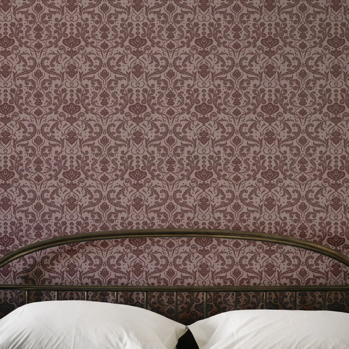 Estelle Wallpaper - Classic Leafy Scrollwork - by Lisee Ree - Loomwell Home Goods
