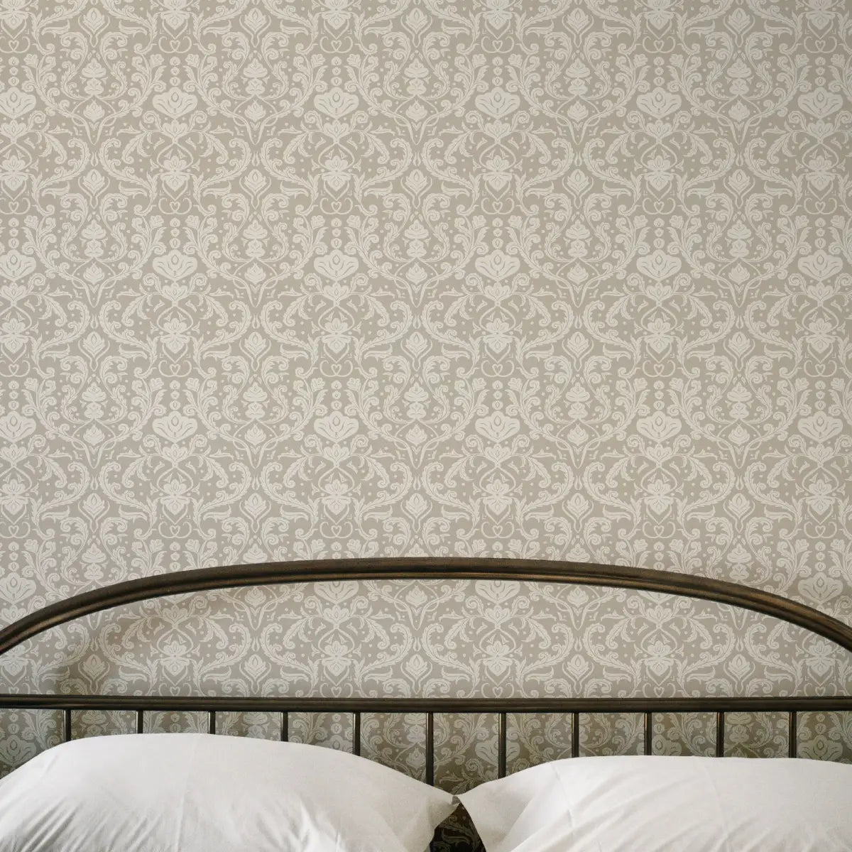 Estelle Wallpaper - Classic Leafy Scrollwork - by Lisee Ree - Loomwell Home Goods