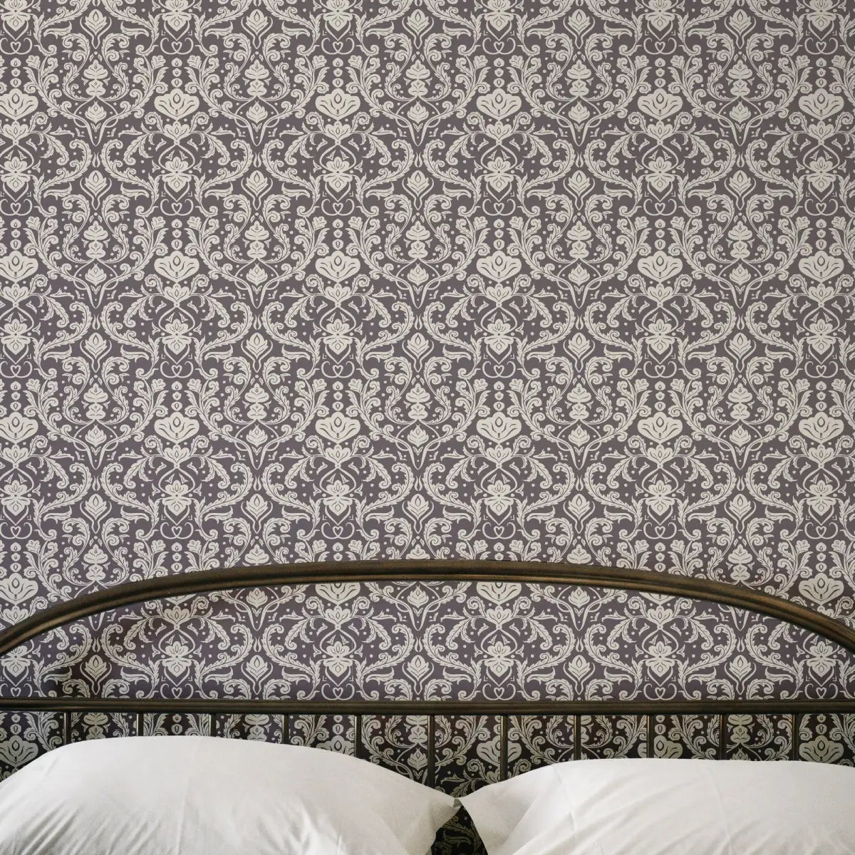Estelle Wallpaper - Classic Leafy Scrollwork - by Lisee Ree - Loomwell Home Goods