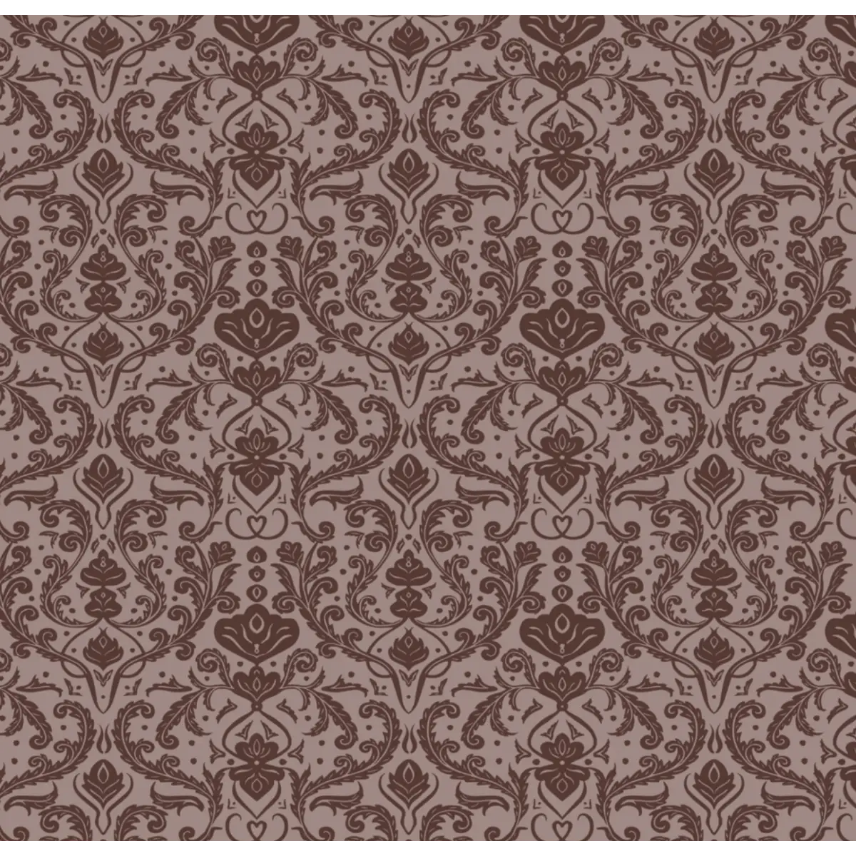 Estelle Wallpaper - Classic Leafy Scrollwork - by Lisee Ree - Sample 1 foot by 1 foot / Burgundy - Loomwell Home Goods