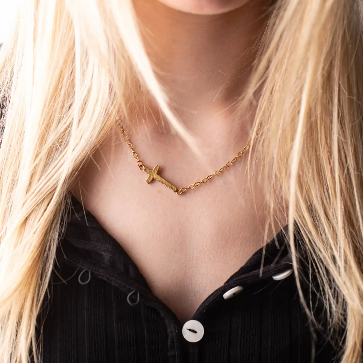 Eternal Grace Cross Necklace - Silver or Gold - Bel Kai