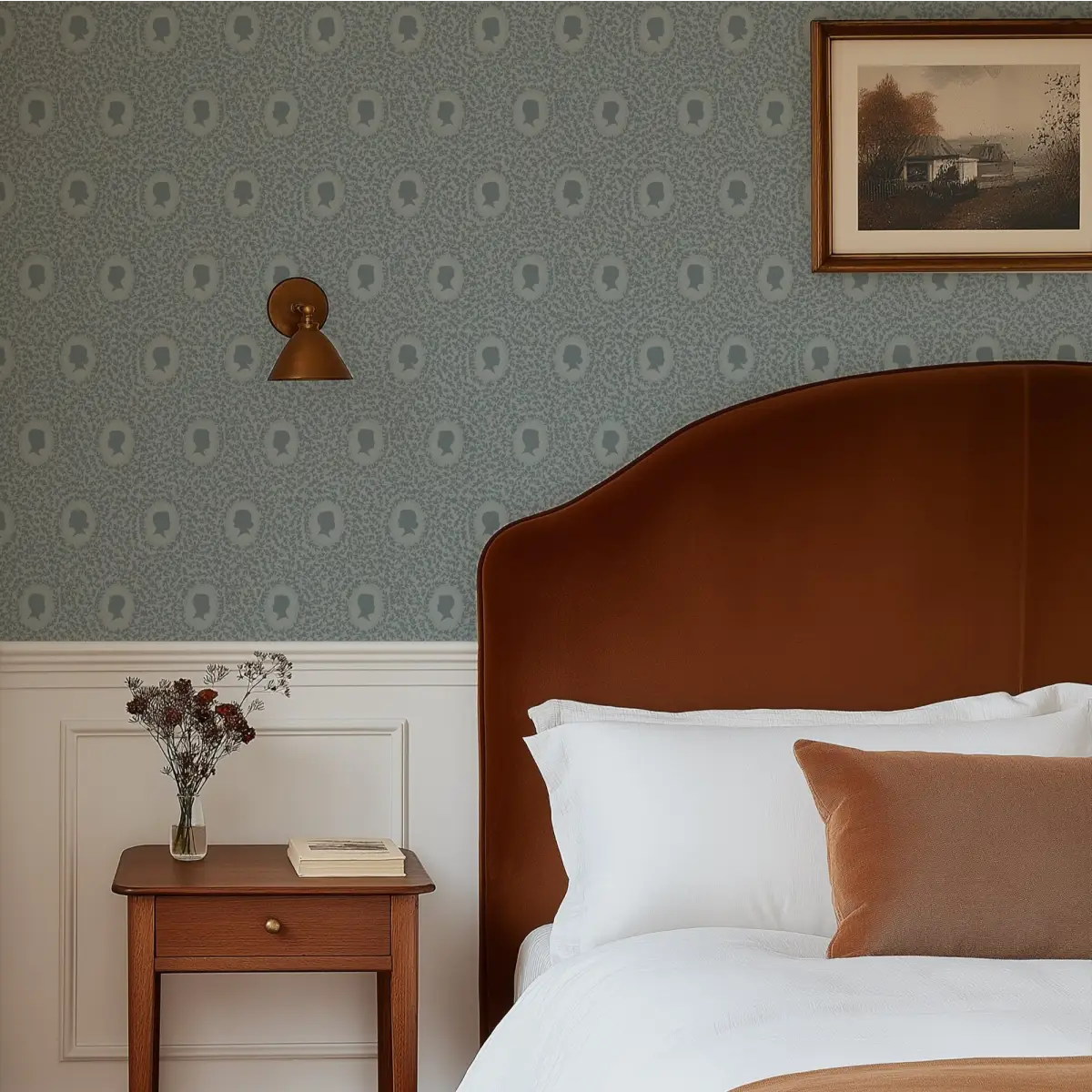 Etienne Wallpaper - Cottage Sihouettes - by Samantha Dara - Loomwell Home Goods