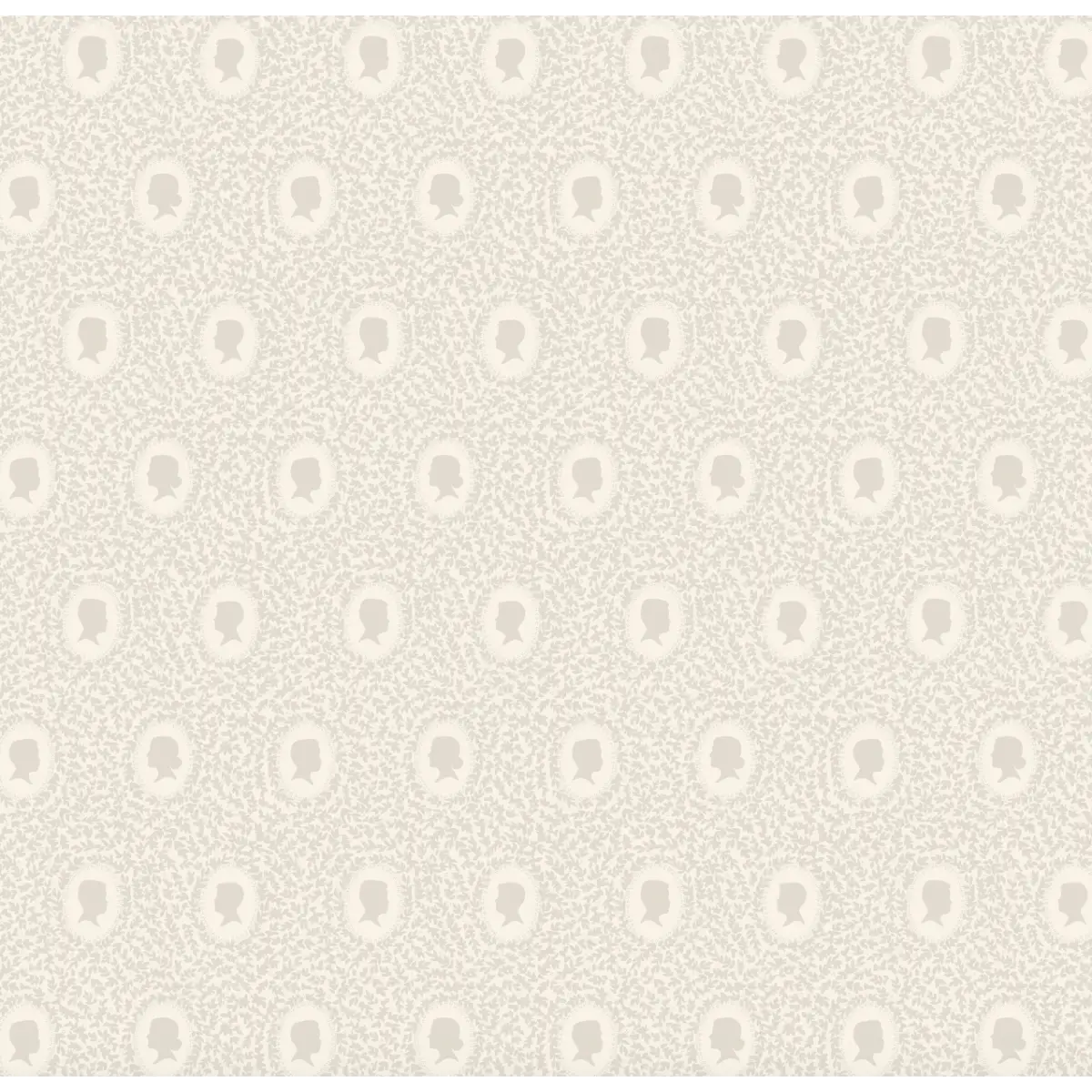 Etienne Wallpaper - Cottage Sihouettes - by Samantha Dara - Sample 1 foot by 1 foot / Cream - Loomwell Home Goods
