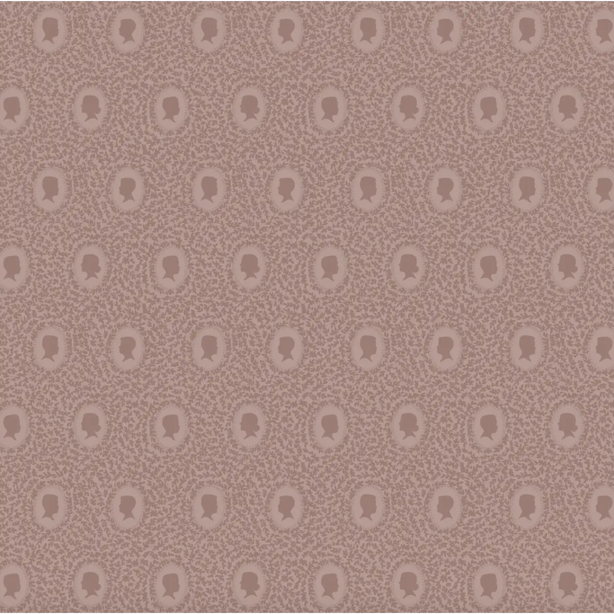 Etienne Wallpaper - Cottage Sihouettes - by Samantha Dara - Sample 1 foot by 1 foot / Mauve - Loomwell Home Goods