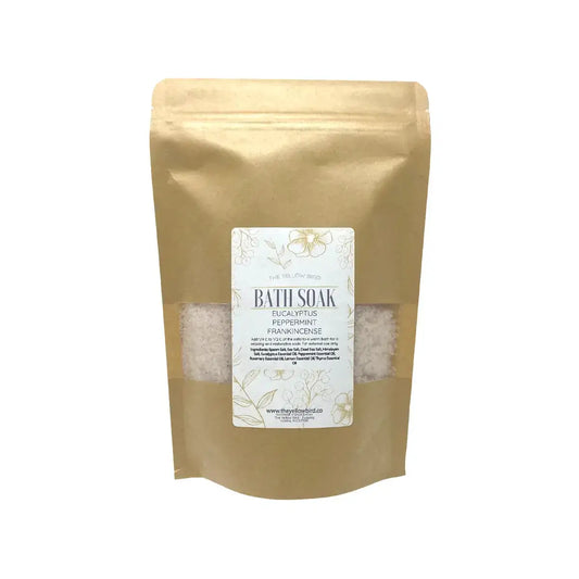 Bath Soak - Eucalyptus Frankincense - Salt Essential Oils - The Yellow Bird