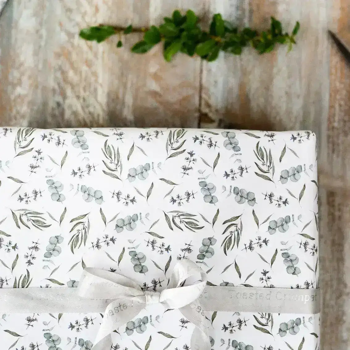 Eucalyptus Gift Wrap - Set of 3 Sheets - Toasted Crumpet (US Duties Paid)