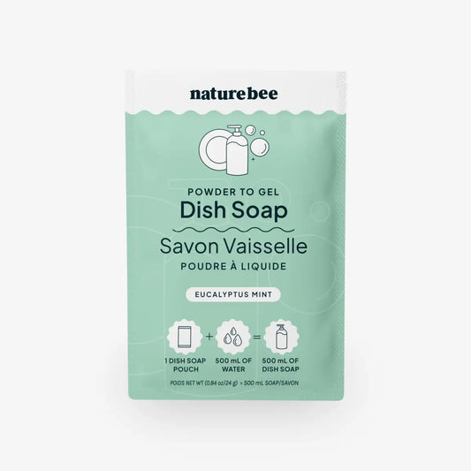 Eucalyptus Mint Dish Soap Concentrate - Powder to Gel - NATURE BEE