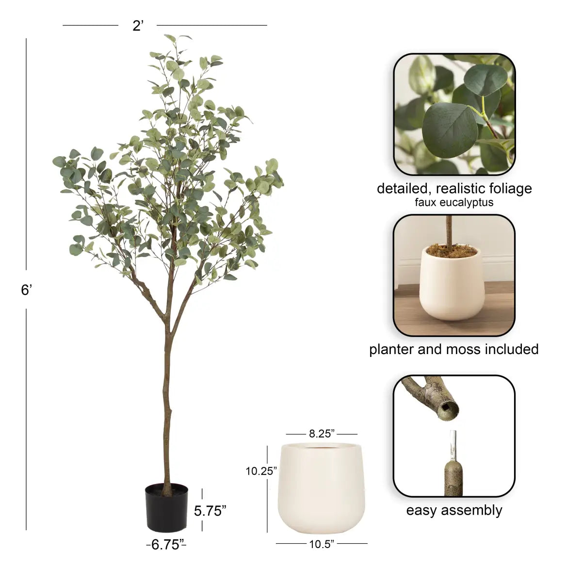 Eudora Eucalyptus Tree Decor - kateandlaurel