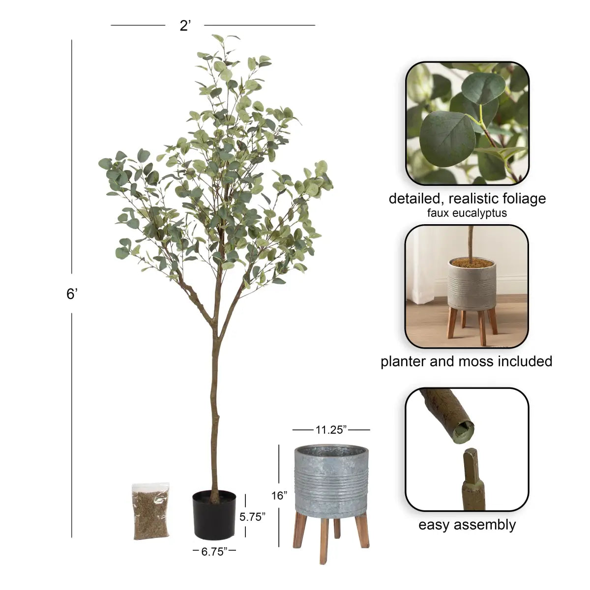 Eudora Eucalyptus Tree Decor - kateandlaurel