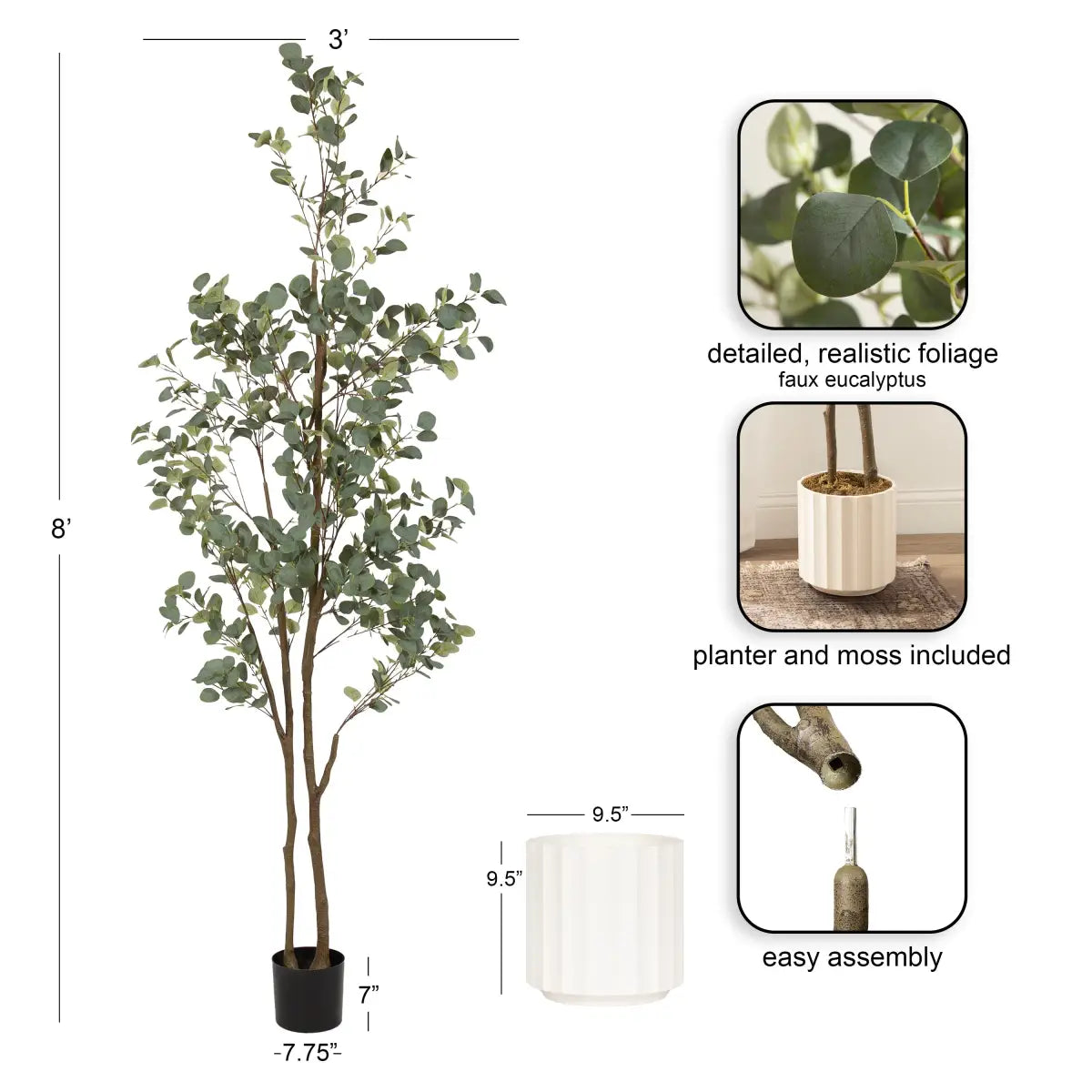 Eudora Eucalyptus Tree Decor - kateandlaurel