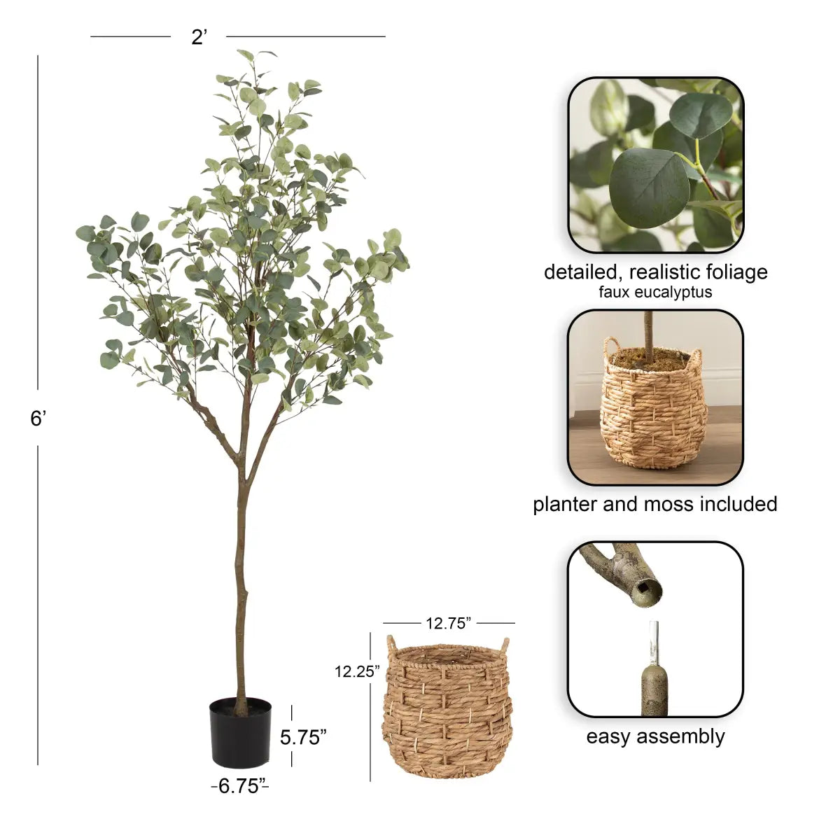 Eudora Eucalyptus Tree Decor - kateandlaurel