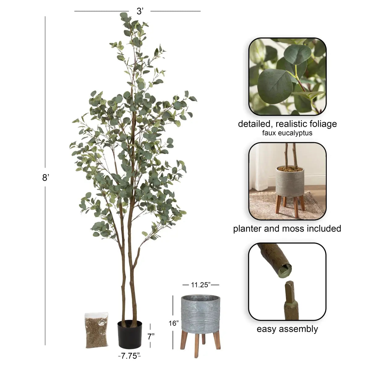 Eudora Eucalyptus Tree Decor - kateandlaurel