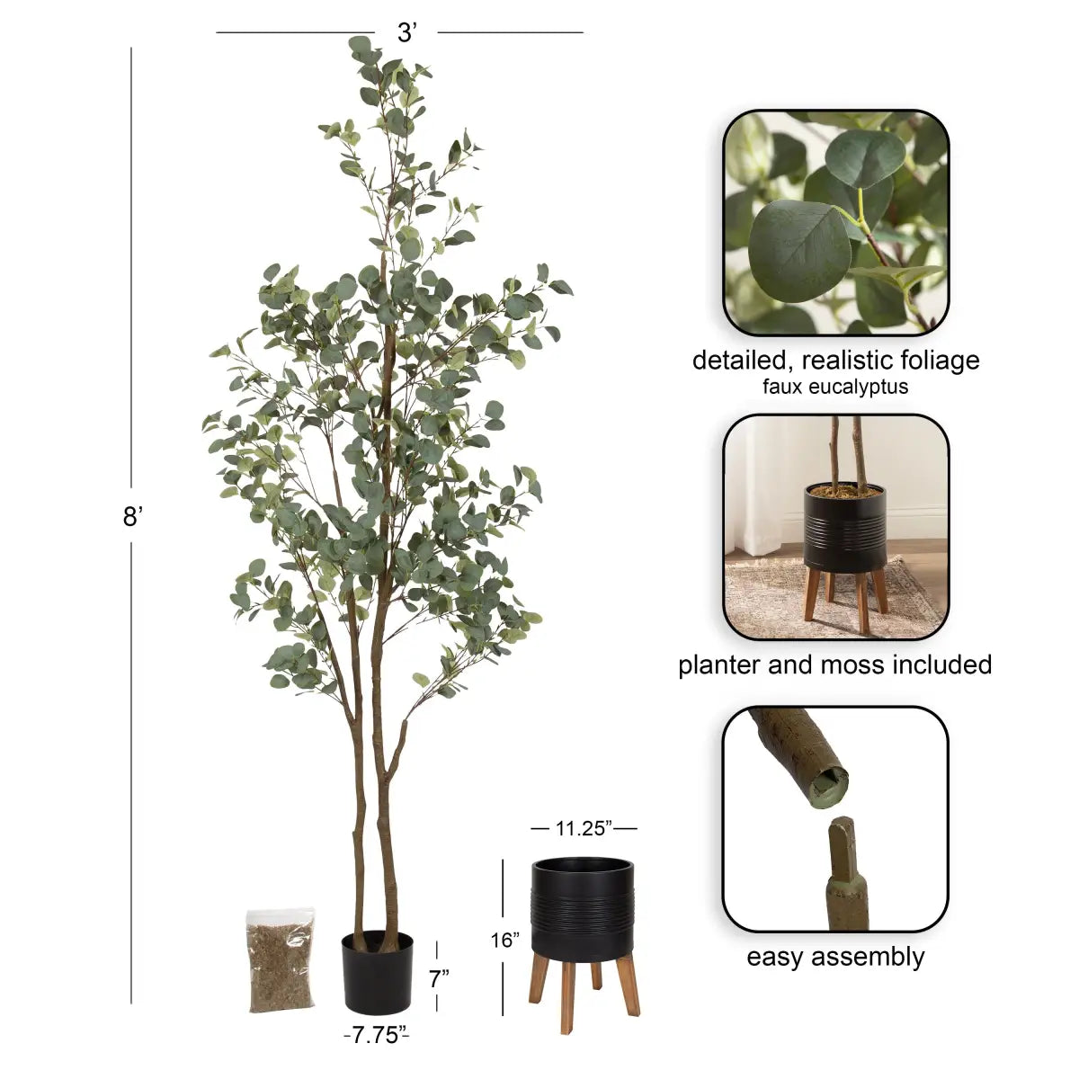 Eudora Eucalyptus Tree Decor - kateandlaurel