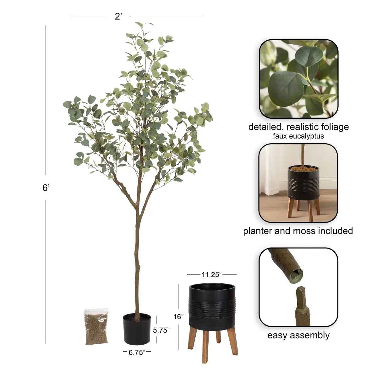 Eudora Eucalyptus Tree Decor - kateandlaurel