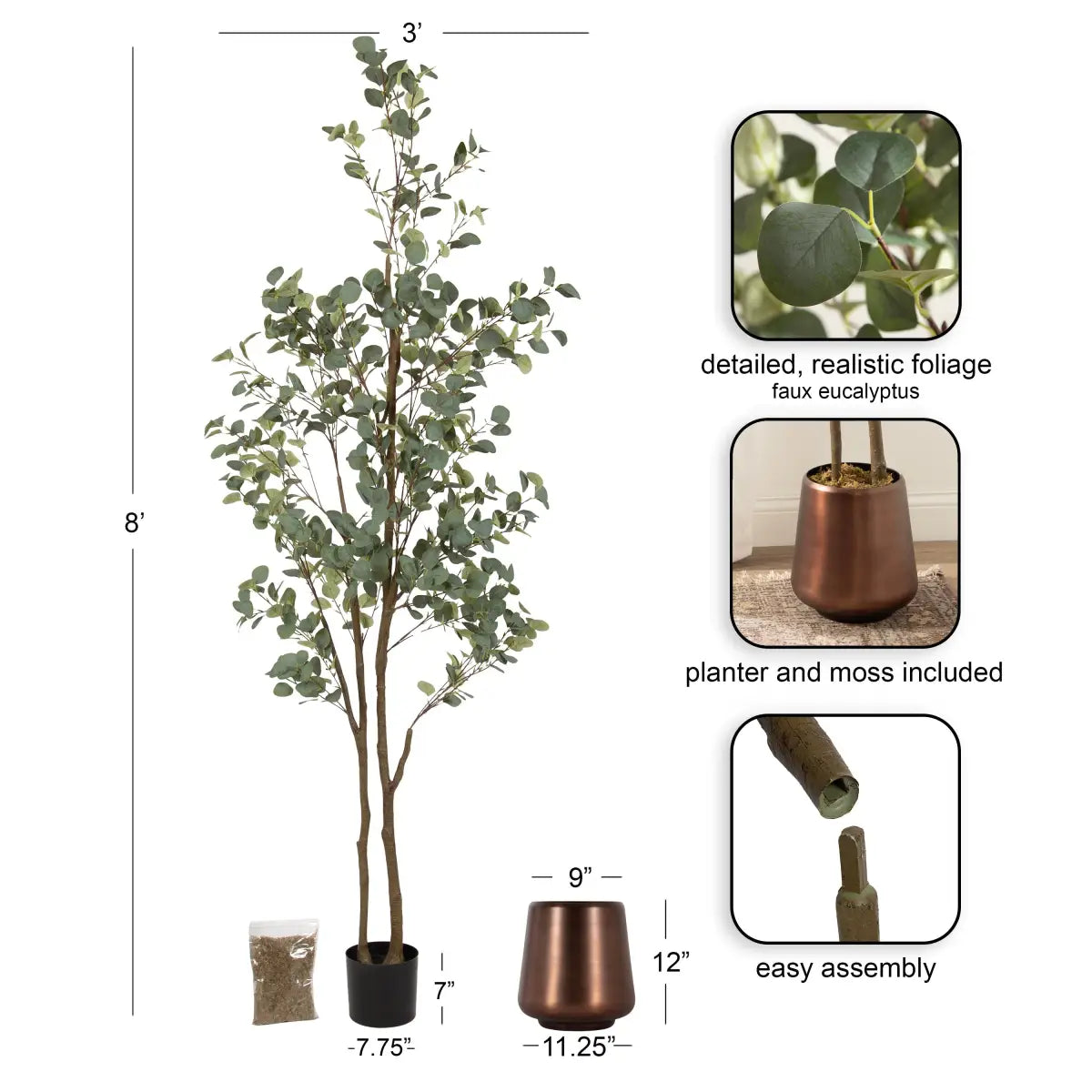 Eudora Eucalyptus Tree Decor - kateandlaurel
