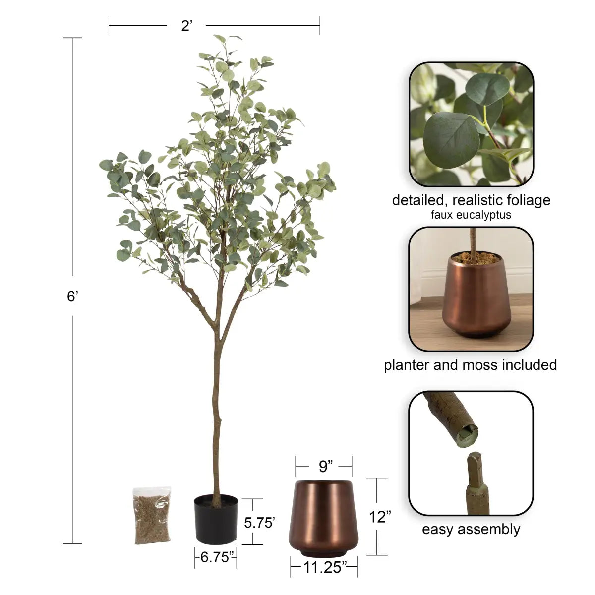 Eudora Eucalyptus Tree Decor - kateandlaurel
