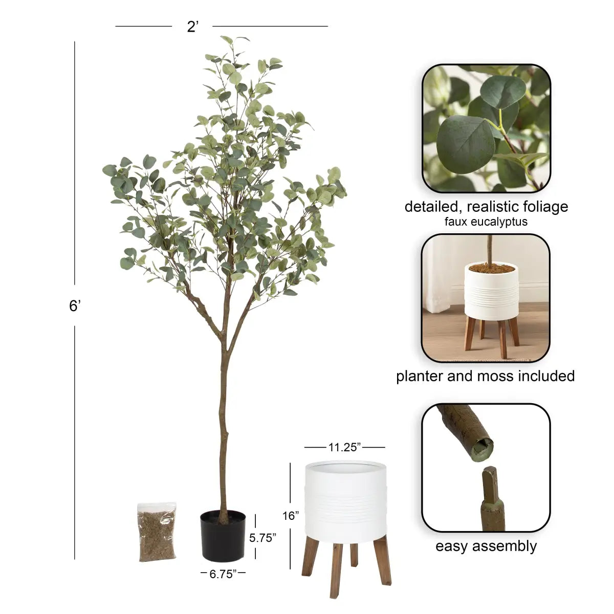 Eudora Eucalyptus Tree Decor - kateandlaurel
