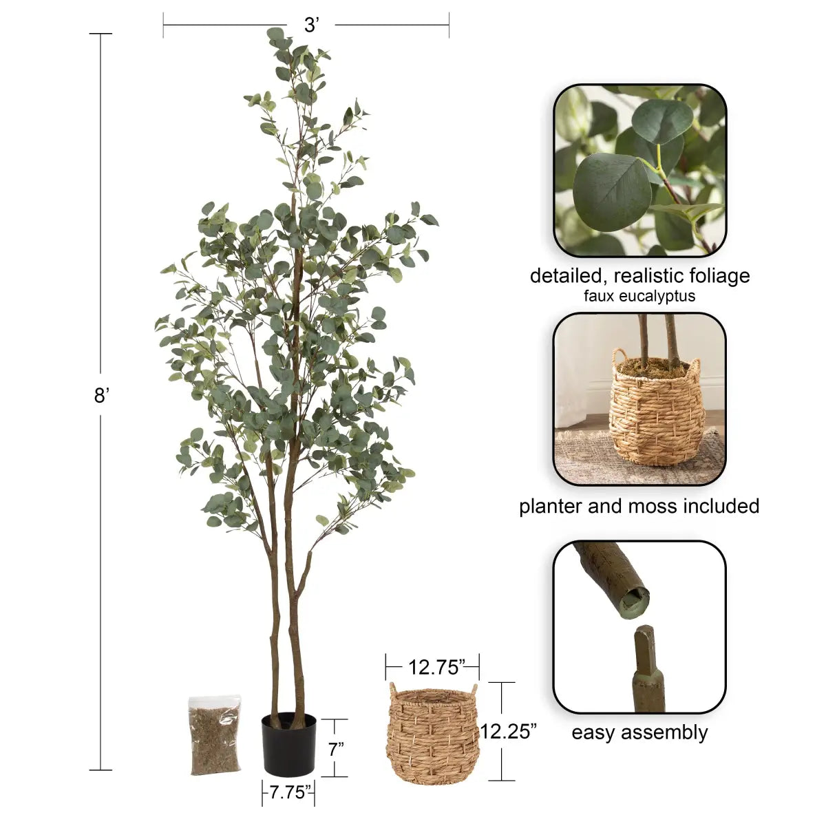 Eudora Eucalyptus Tree Decor - kateandlaurel