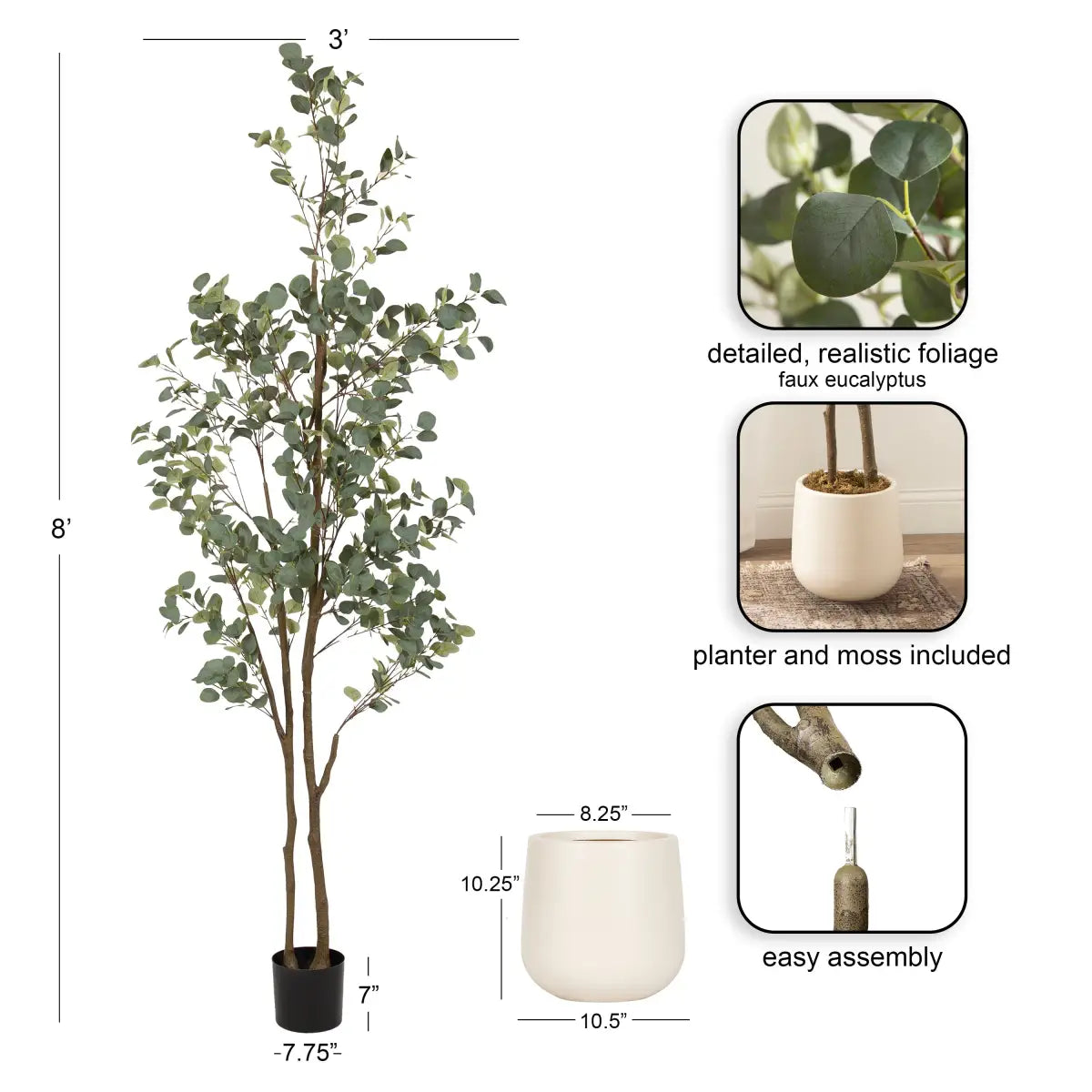 Eudora Eucalyptus Tree Decor - kateandlaurel